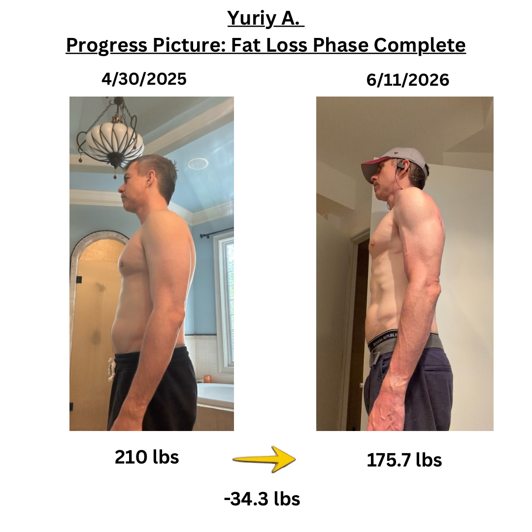 Yuriy A. side-facing before and after